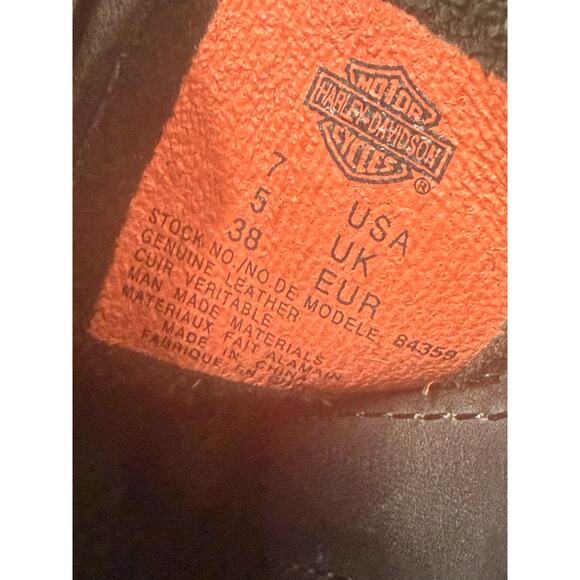 Harley Davidson Women Black Leather Biker Ankle Boots Chain Buckle Sturgis sz 7 - Picture 13 of 13